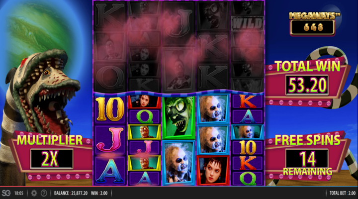 Beetlejuice Megaways slot screenshot
